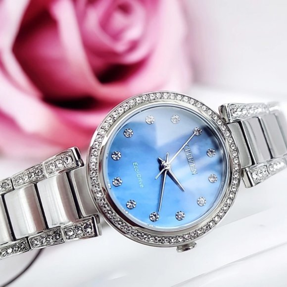 Citizen Women\'s Diamond 28mm Blue Dial Watch